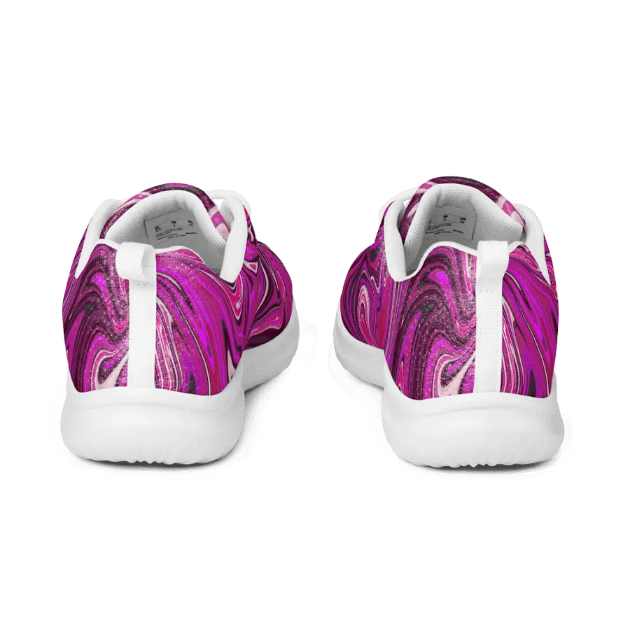Women's Athletic Shoes - Pink and Purple Digital Fluid Art product image (7)