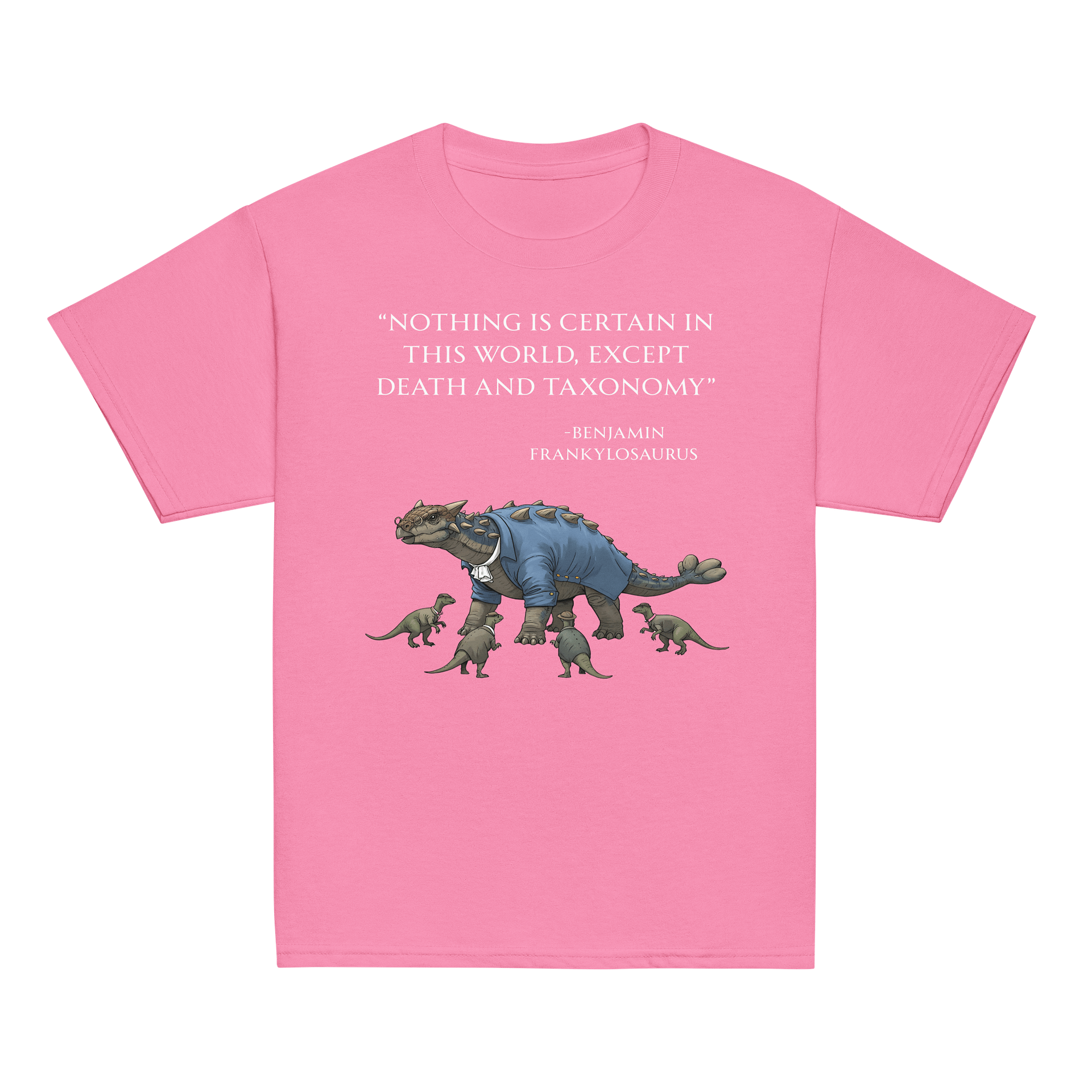Benjamin Frankylosaurus - Death and Taxonomy Funny Historical Dino Shirt product image (17)