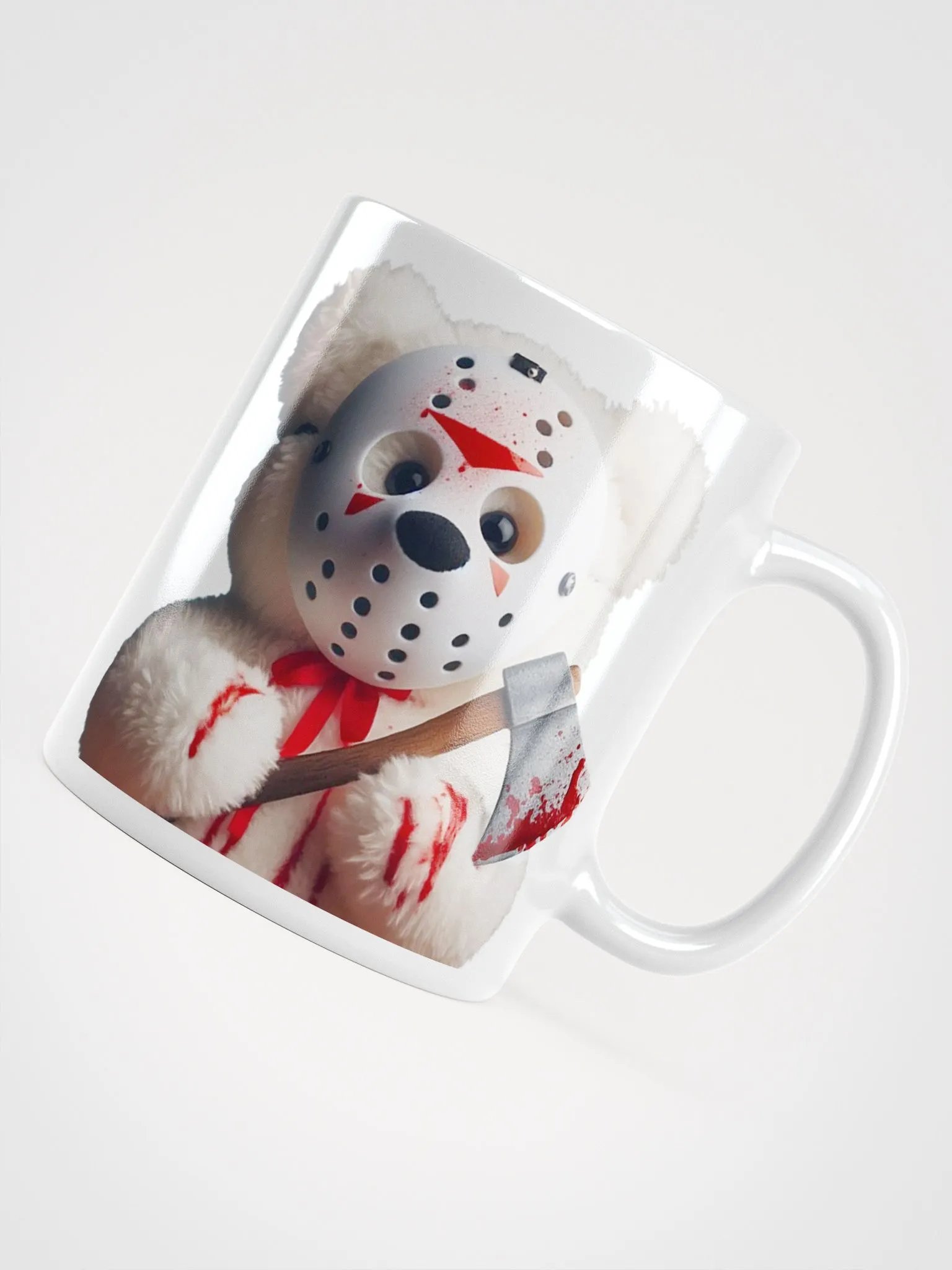 Twisted Teddy Bear #Humorous Glossy Mug - White product image (4)