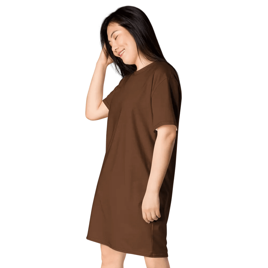 Earthly Elegance Mocha T-Shirt Dress product image (5)