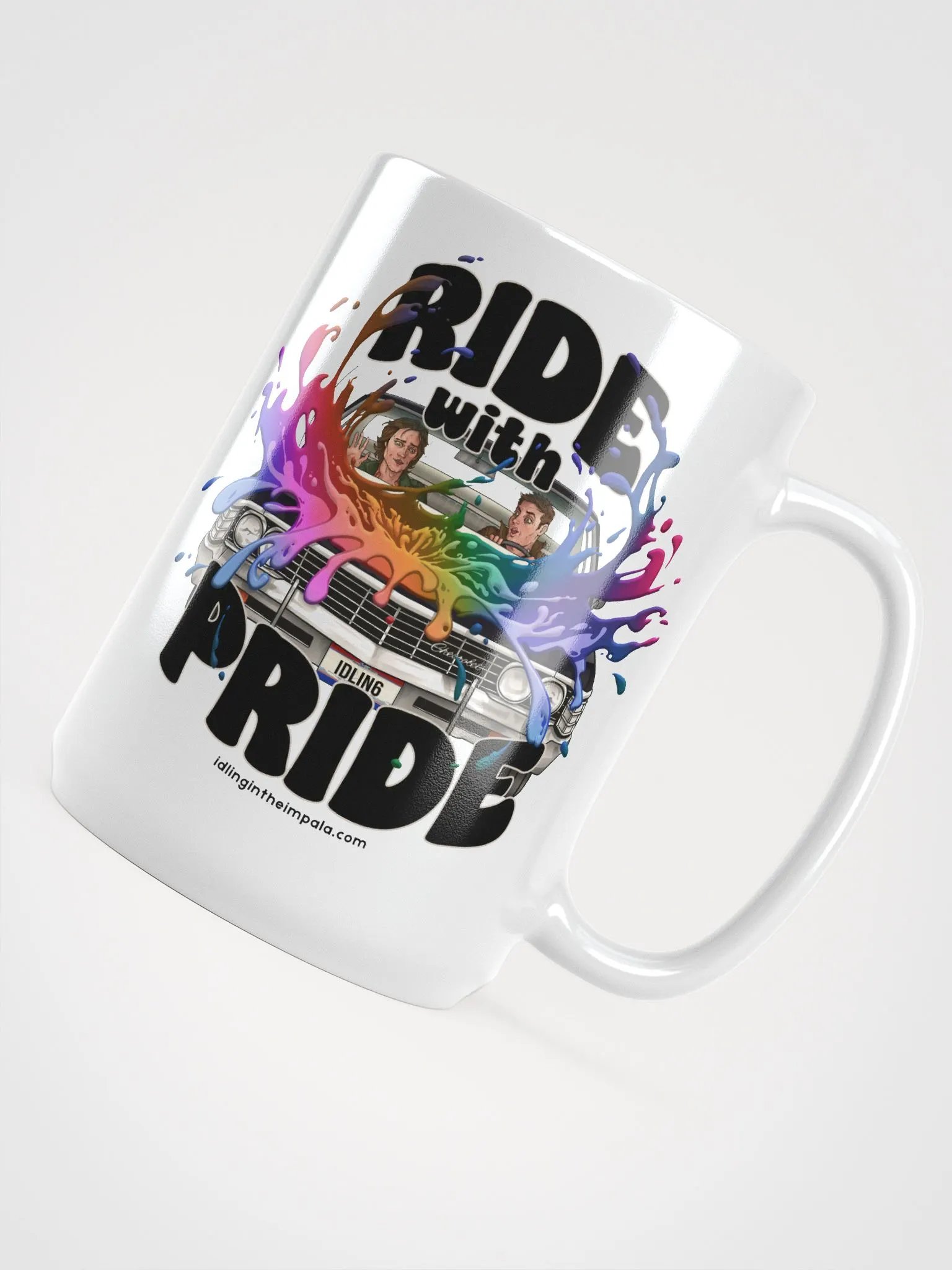 Ride with Pride White Mug product image (4)