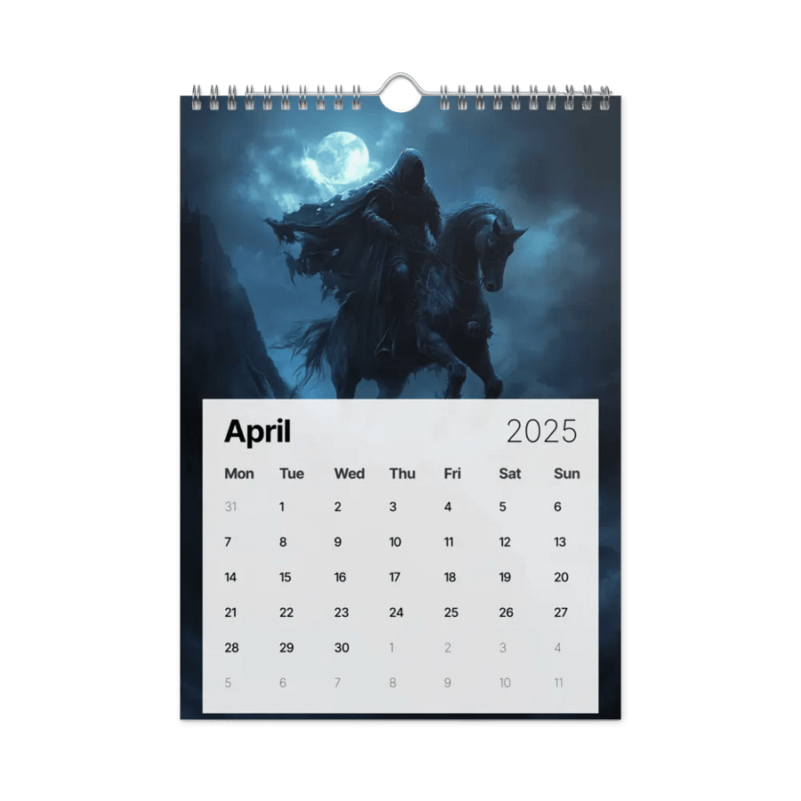 Dark Rider Wall Calendar (2025) by Allcolor product image (7)