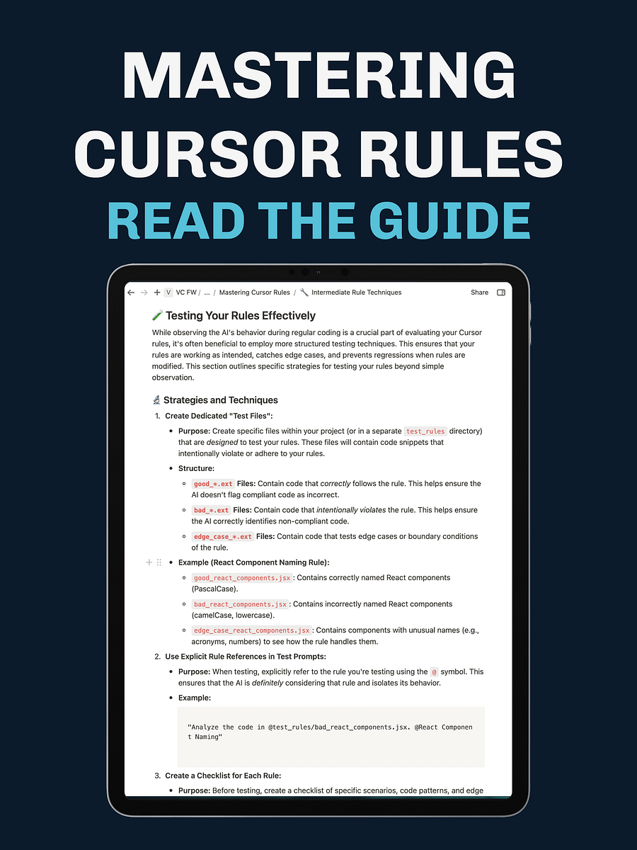 The Cursor Rules Playbook: Leveraging AI to Transform Your Development Workflow product image (7)