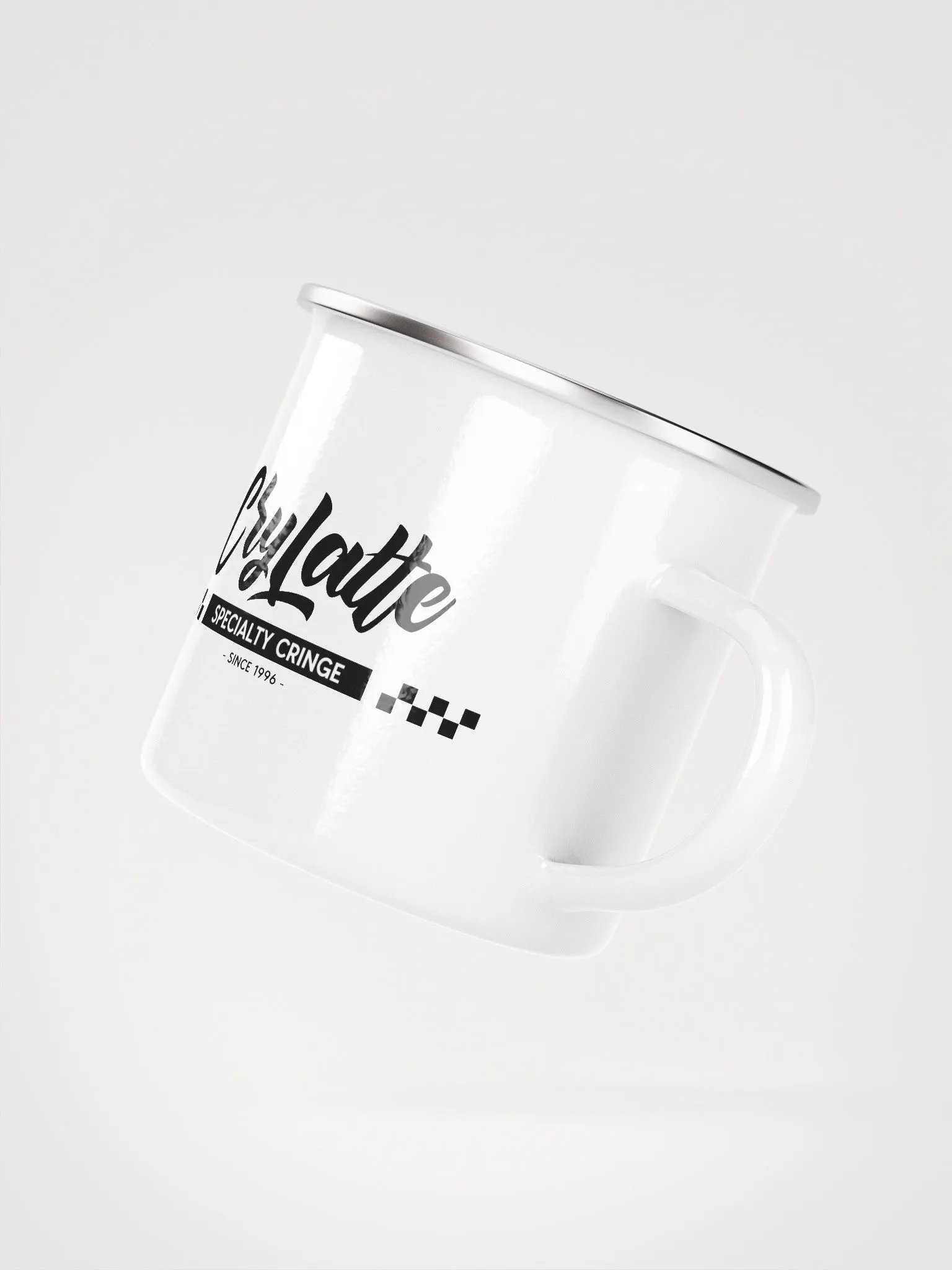 Checkered Design Enamel Mug product image (2)