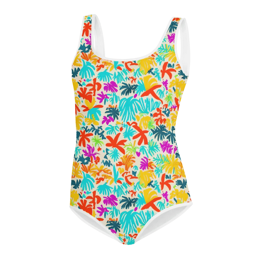 Floral Fun Blooms All Summer: All-Over Print Youth Swimsuit product image (8)
