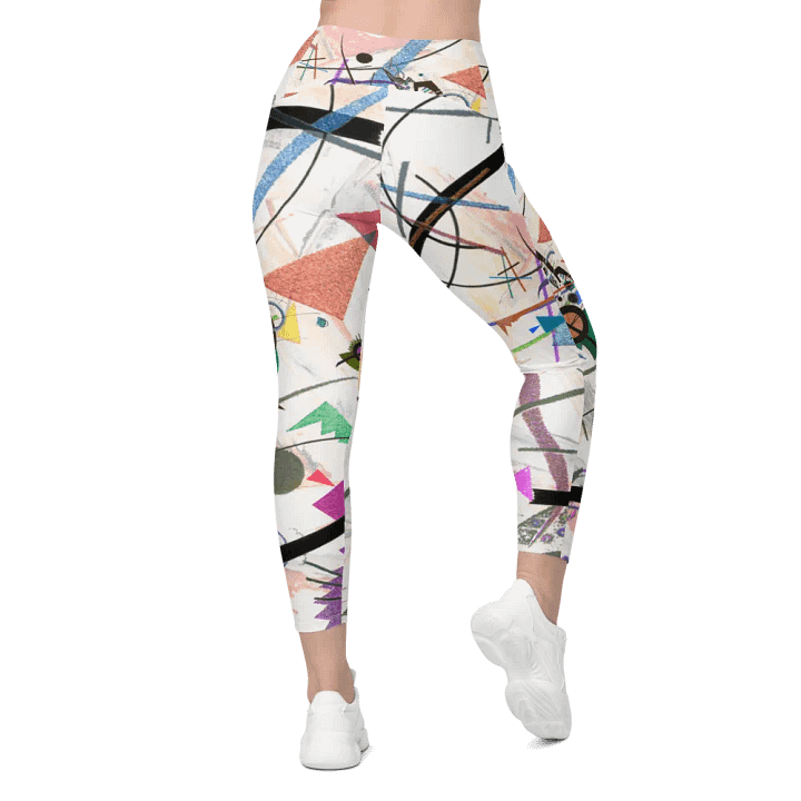Abstract Lithographic Pattern Design Leggings with pockets - V2 product image (1)