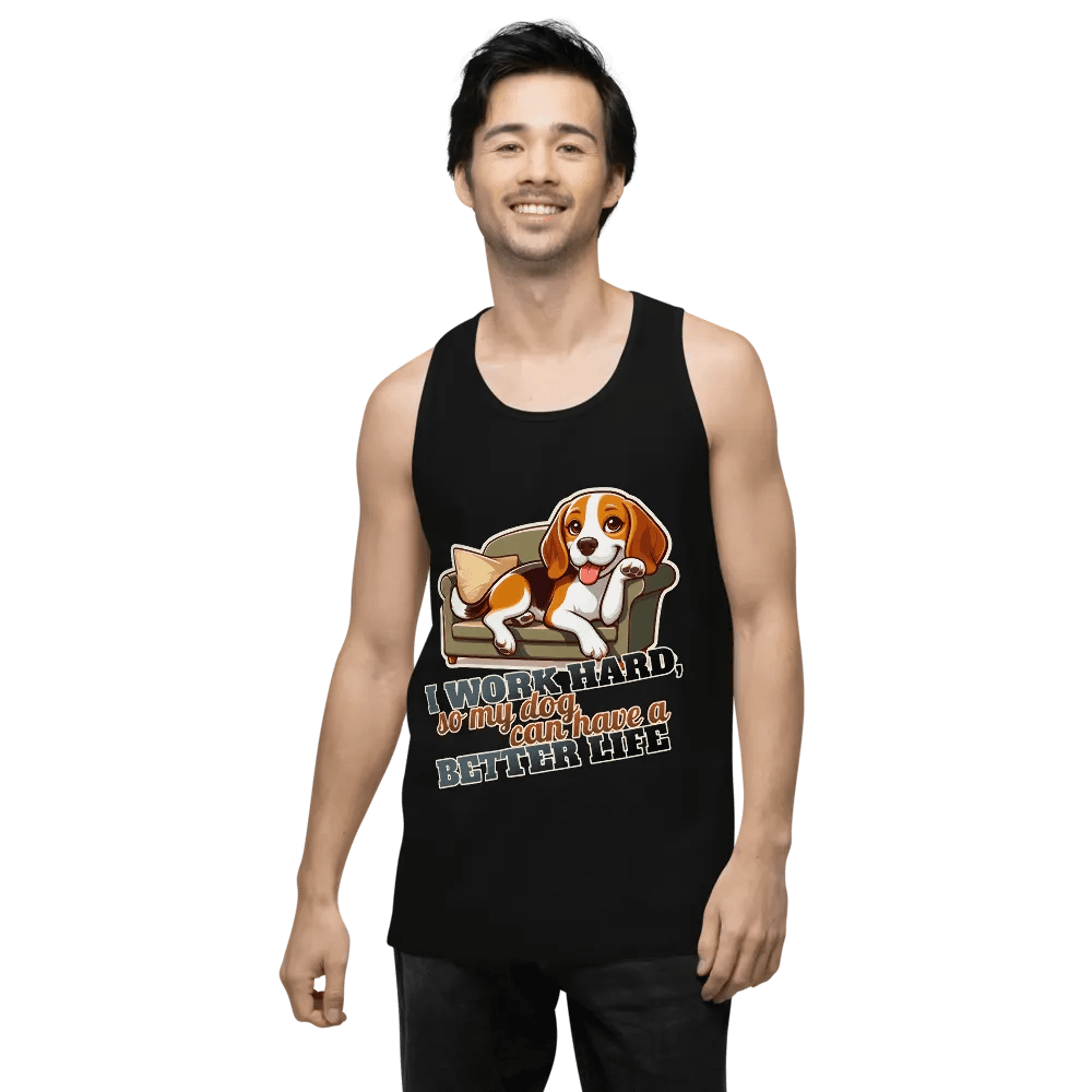 Work Hard - Beagle sofa - Tank top product image (9)