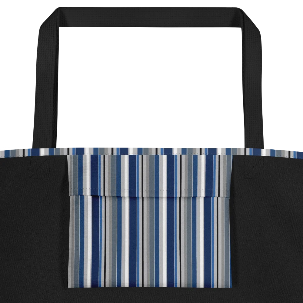 Winter Christmas Stripes Holiday Pattern – All-Over Print Large Tote Bag with Pocket product image (3)