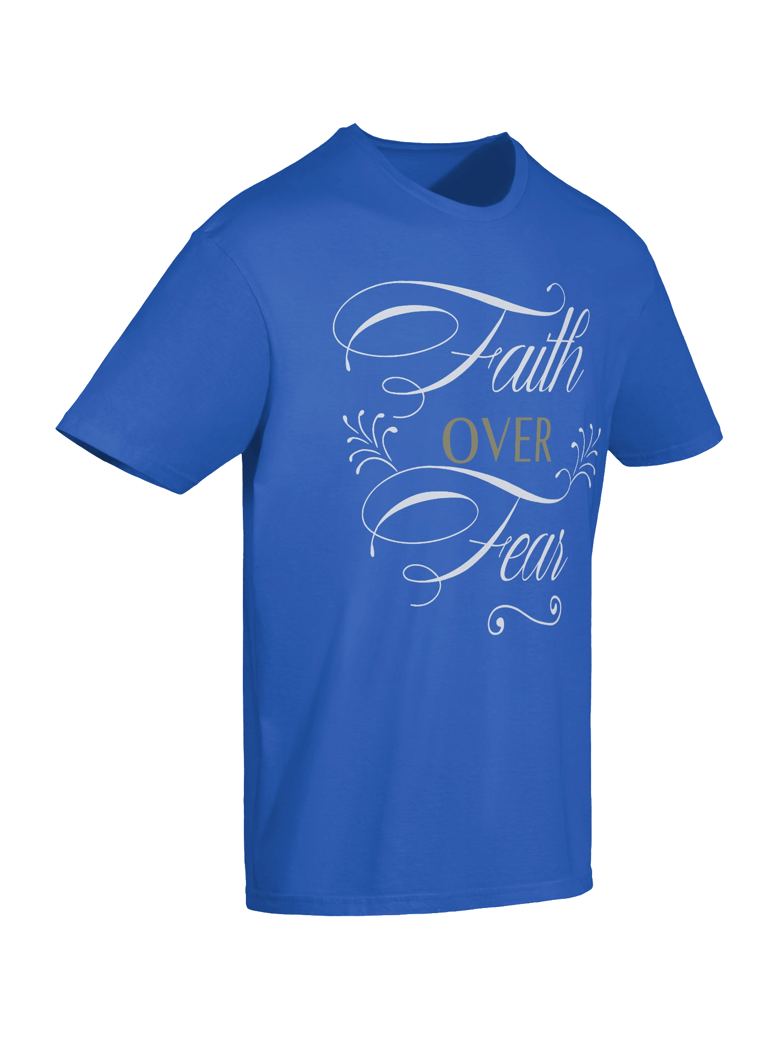 Christian Shirt Blue Faith Over Fear product image (9)