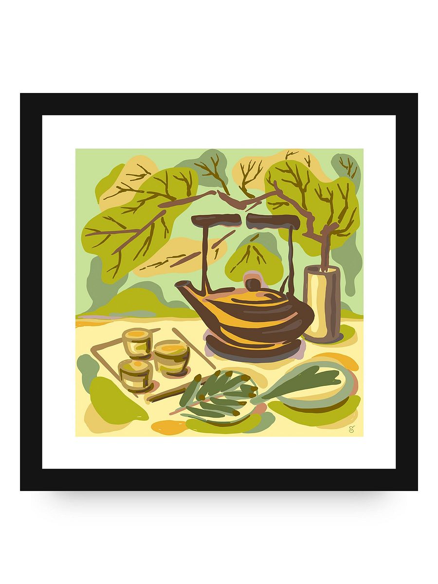 Vibrant Tea Time Illustration Poster - Coffee Shop No. 2 product image (21)