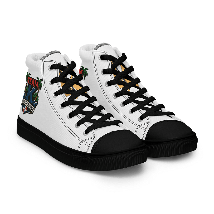 TEAM K Dominican Republic Women's High Top Canvas Shoes product image (8)