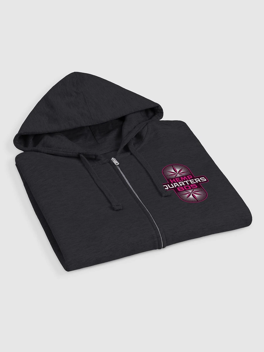 Hemp Quarters Pink Front/Read/Sleeves Zipper Hoodie product image (4)