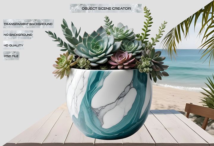 Ocean Serenity Bowl – Eternal Marble Coastal PNG product image (2)