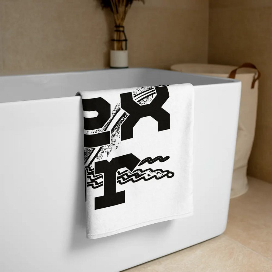 Black HApex Gear White Logo - White Sublimated Towel product image (3)