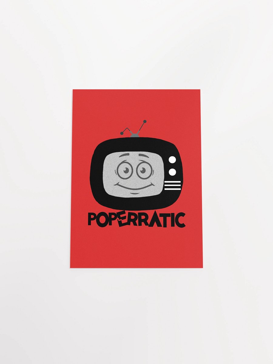 Poperratic Babysitter Logo - Black on Red Poster product image (19)
