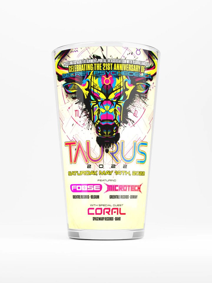 Taurus 2022 Shaker Pint Glass product image (1)