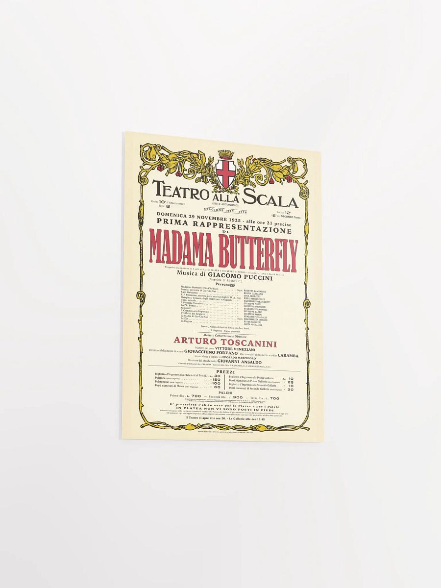 Vintage-Style La Scala Madame Butterfly Opera Poster product image (4)