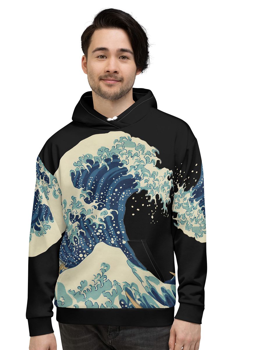 Under the Wave off Kanagawa All-Over Print Recycled Unisex Hoodie product image (3)