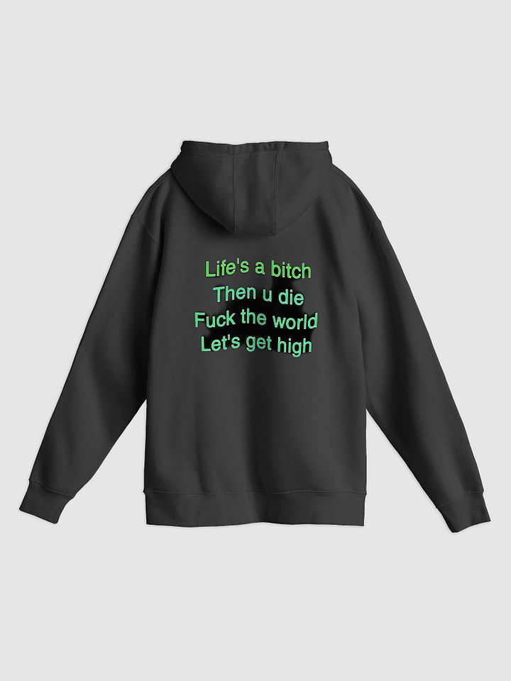 black logo and moto hoodie product image (2)