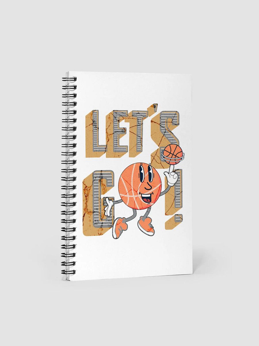 Lets Go Basketball Mascot Spinning Spiral Notebook product image (1)