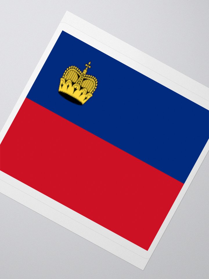 Liechtenstein Flag Sticker | Crown Design | Durable Vinyl | 3 Sizes product image (4)