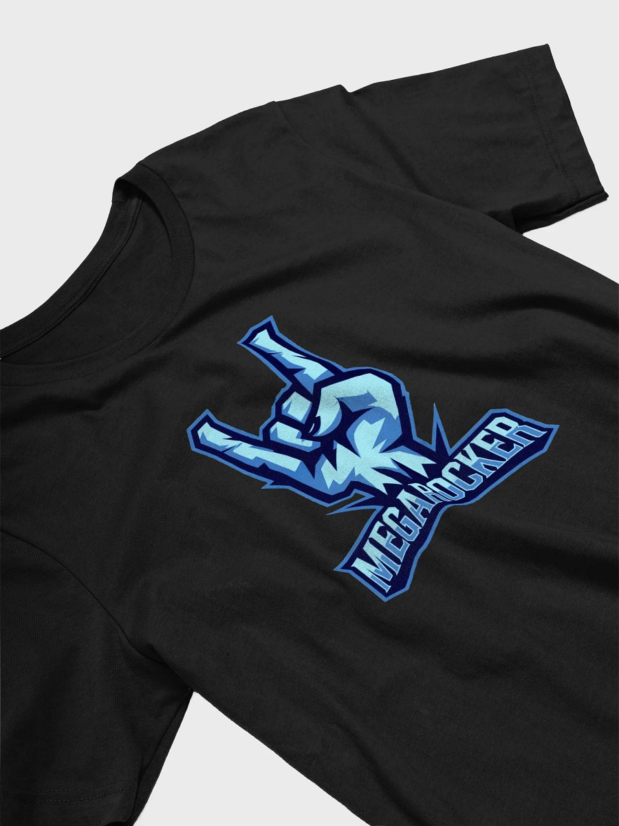 MegaRocker Horns Up Blue Logo tee product image (3)