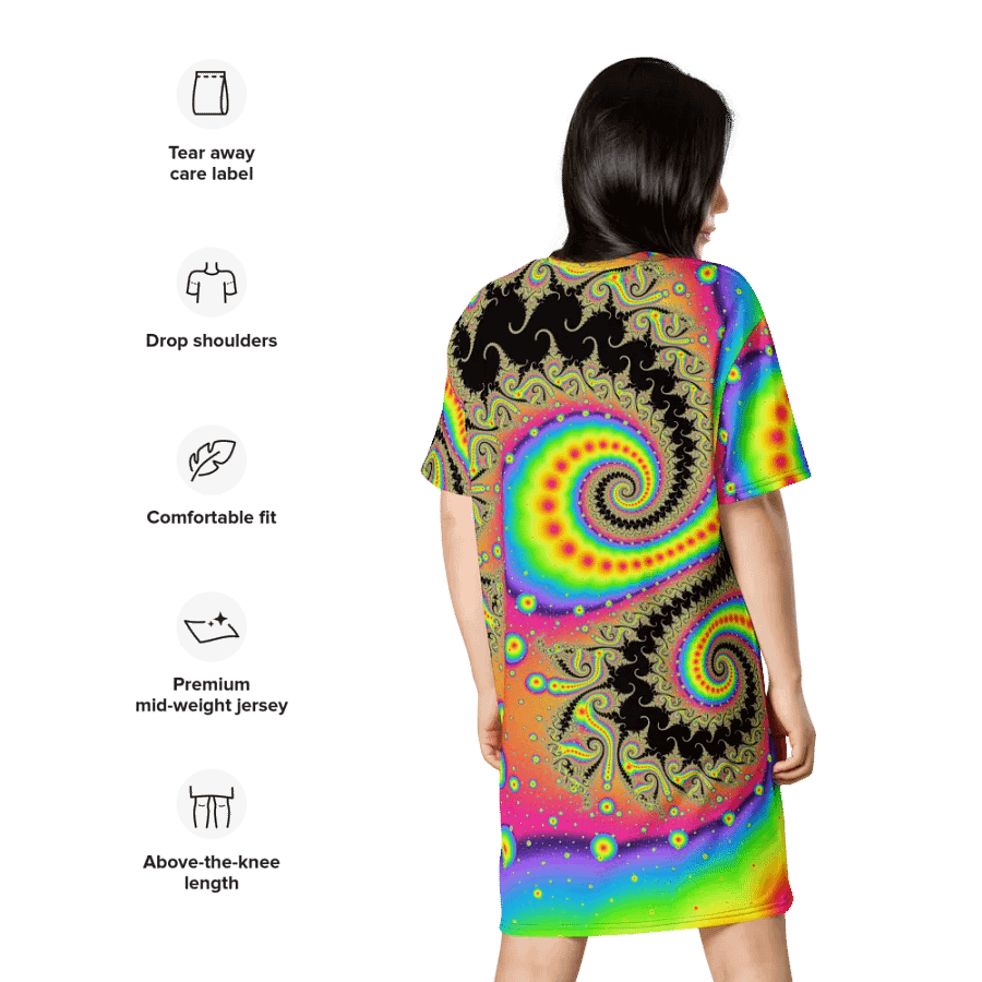 Fractal Dress/Tunic - Pink Lemonade and Candy Twists product image (10)