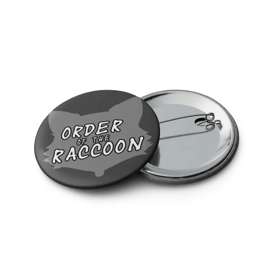 Larger Raccoon Button Pins product image (7)