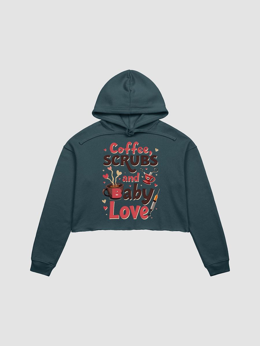 motherhood and medicine, Whimsical Coffee and Scrubs Crop Hoodie product image (6)