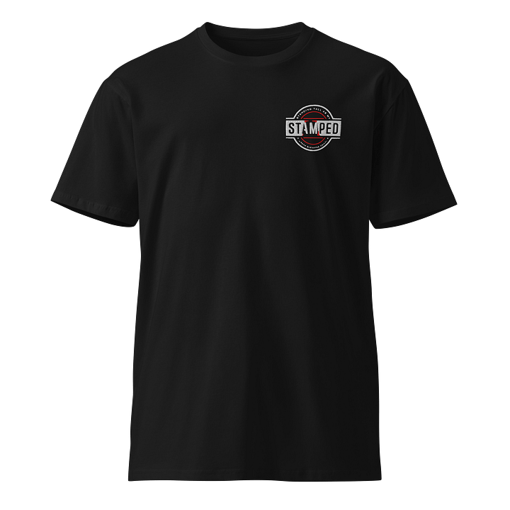 BLACK AND RED T-shirt LOGO''STAMPED' product image (2)