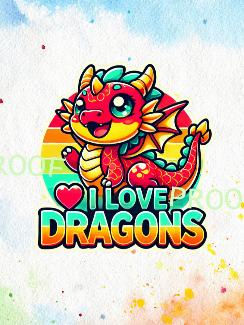 I Love Dragons – Instant Download Graphic Design product image (1)