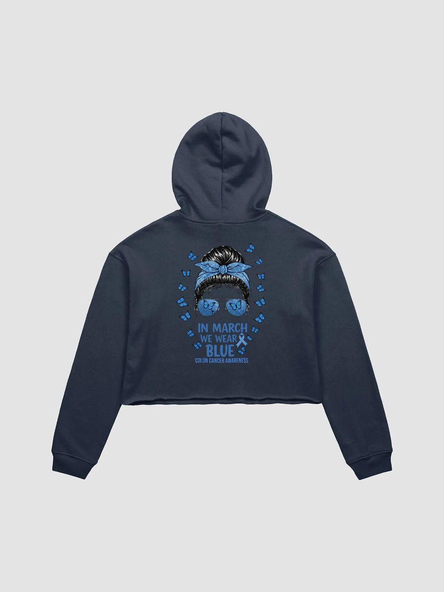 March Blue Wipe Out Colon Cancer Awareness Comfort Crop Hoodie product image (3)