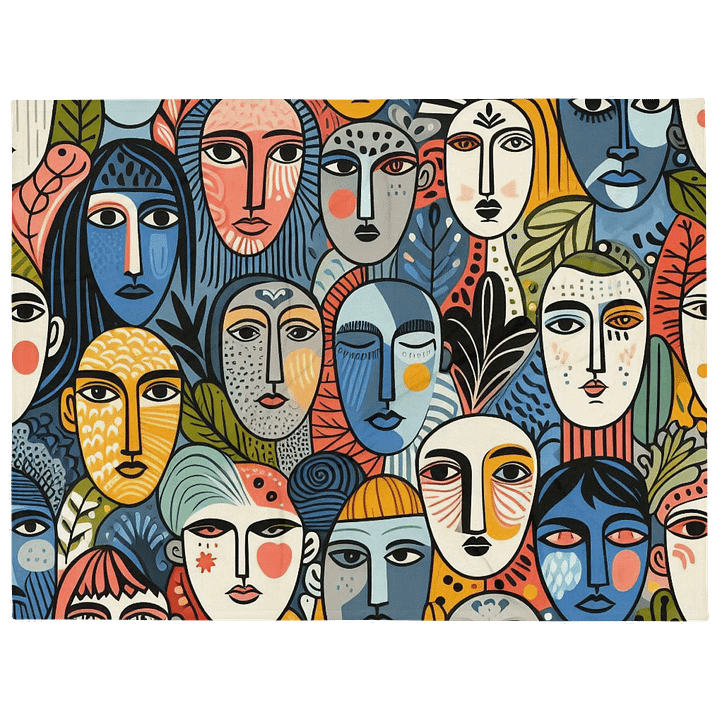 Faces Art Blanket product image (1)