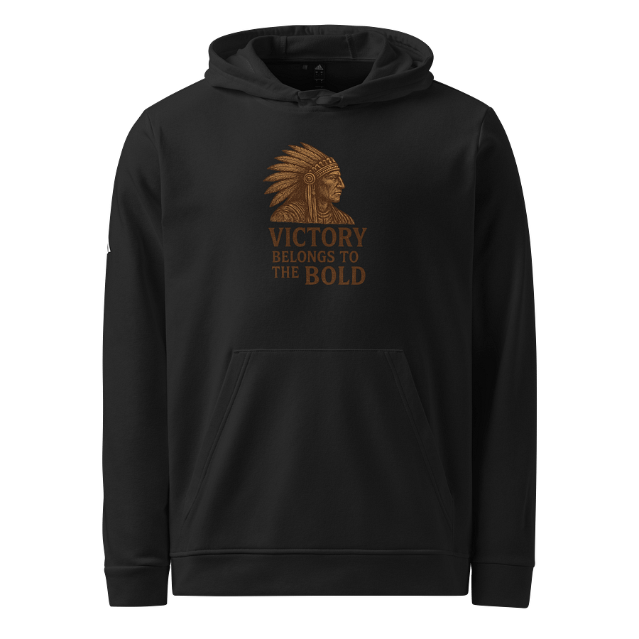 Indian Chief Graphic T-Shirt – "Victory Belongs to the Bold" Vintage Warrior Design product image (1)