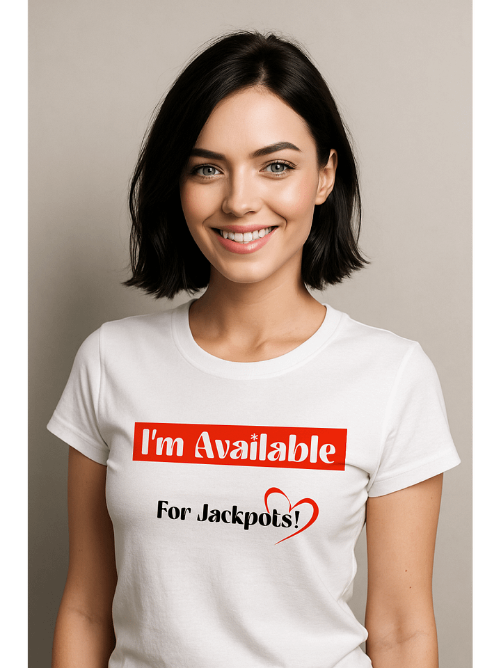 I’m Available For Jackpots – Chickie Certified (White Edition) product image (1)