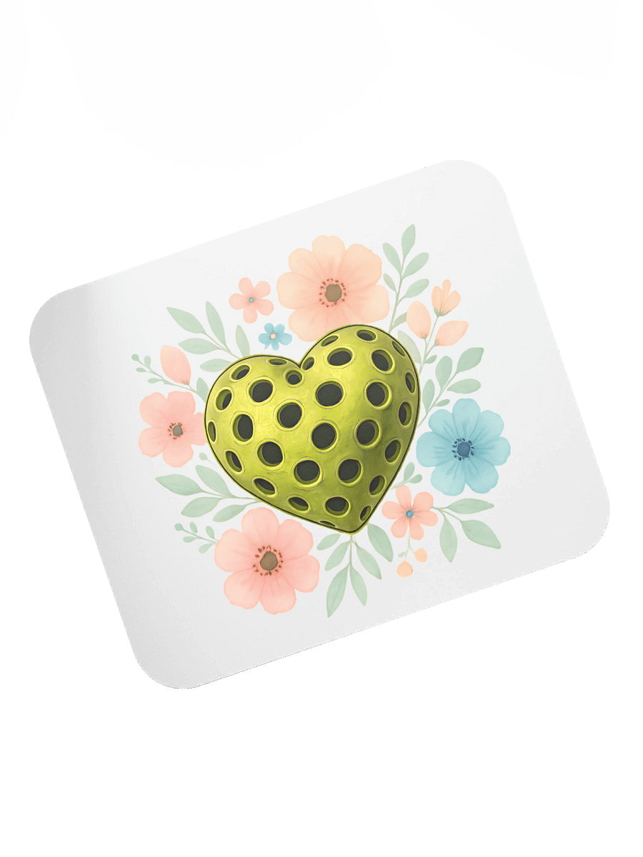 Pickleball Heart Flowers Golden Garden Mouse Pad product image (5)