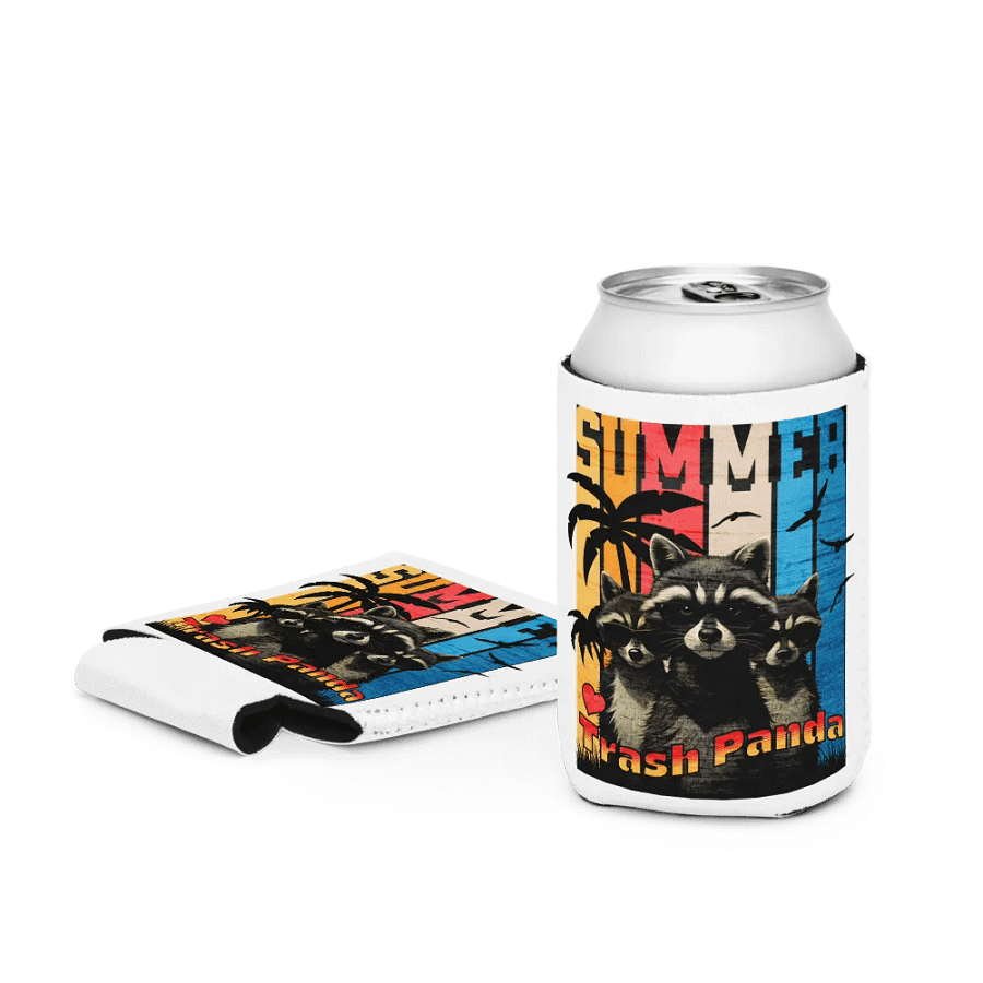 Summer Trash Panda Can Coozie Cooler product image (3)