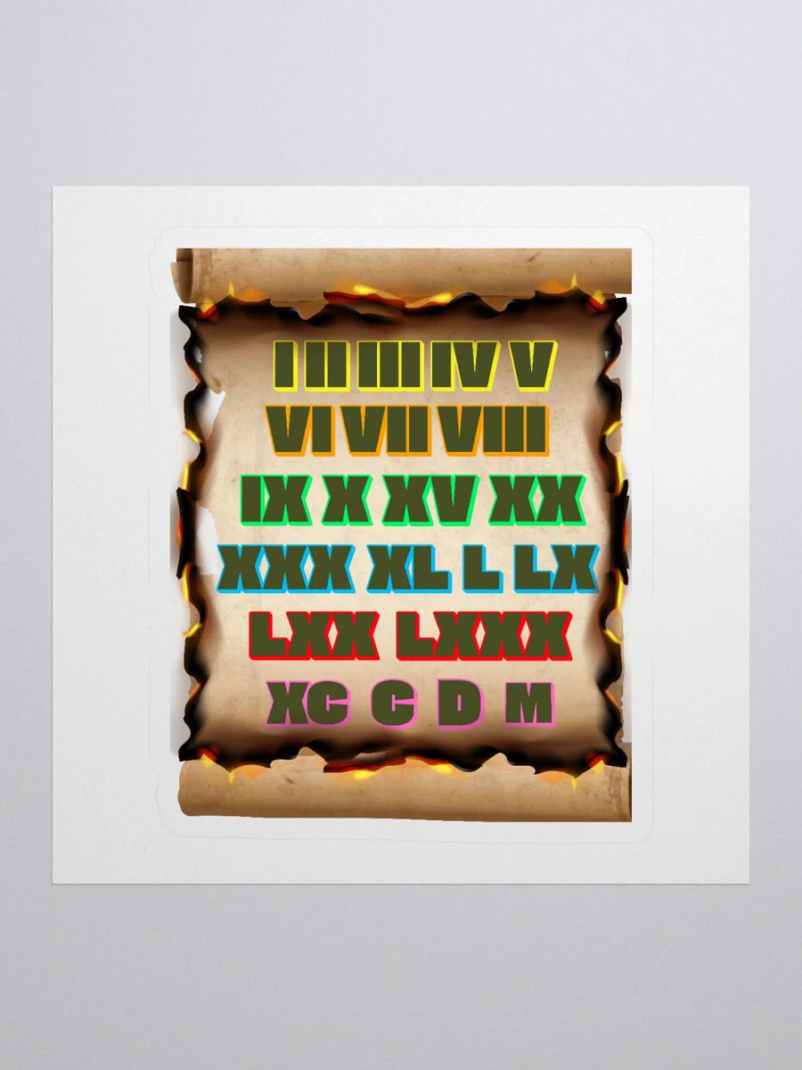 Roman Numeral Artistic Design Sticker product image (1)