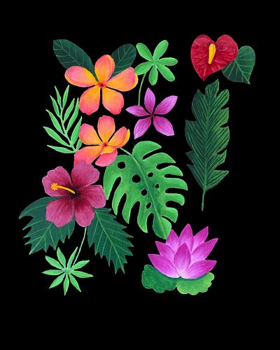 Tropical leaves and flowers acrylic painting.
.
.
.
.
.
.
#tropicalflowers #tropicalplants #topicalleaves #tropicalpainting #...