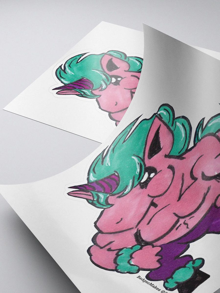 Swole Unicorn Sticker product image (4)