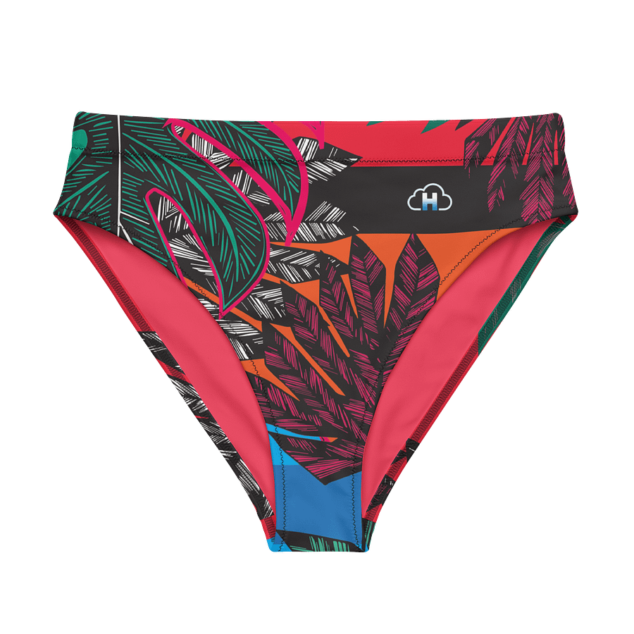 Tropical vision-Recycled High Waisted Bikini Bottom product image (1)