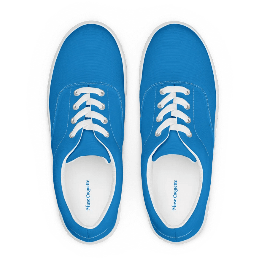 Muse Coquette Lace-Up Canvas Shoes (Blueberry ice cream) product image (2)