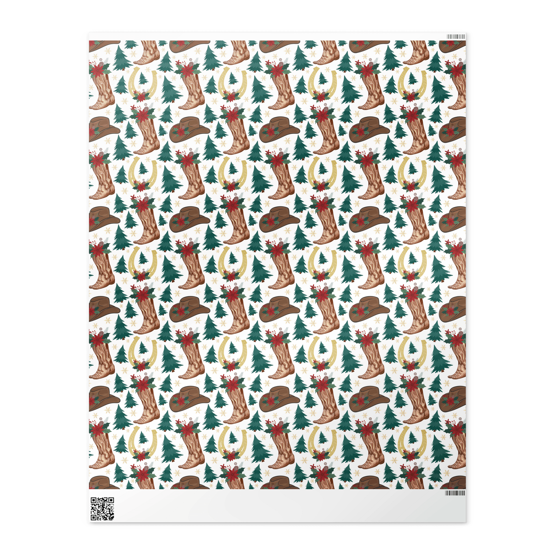 Cowboy Christmas Gift Wrapping Paper product image (4)
