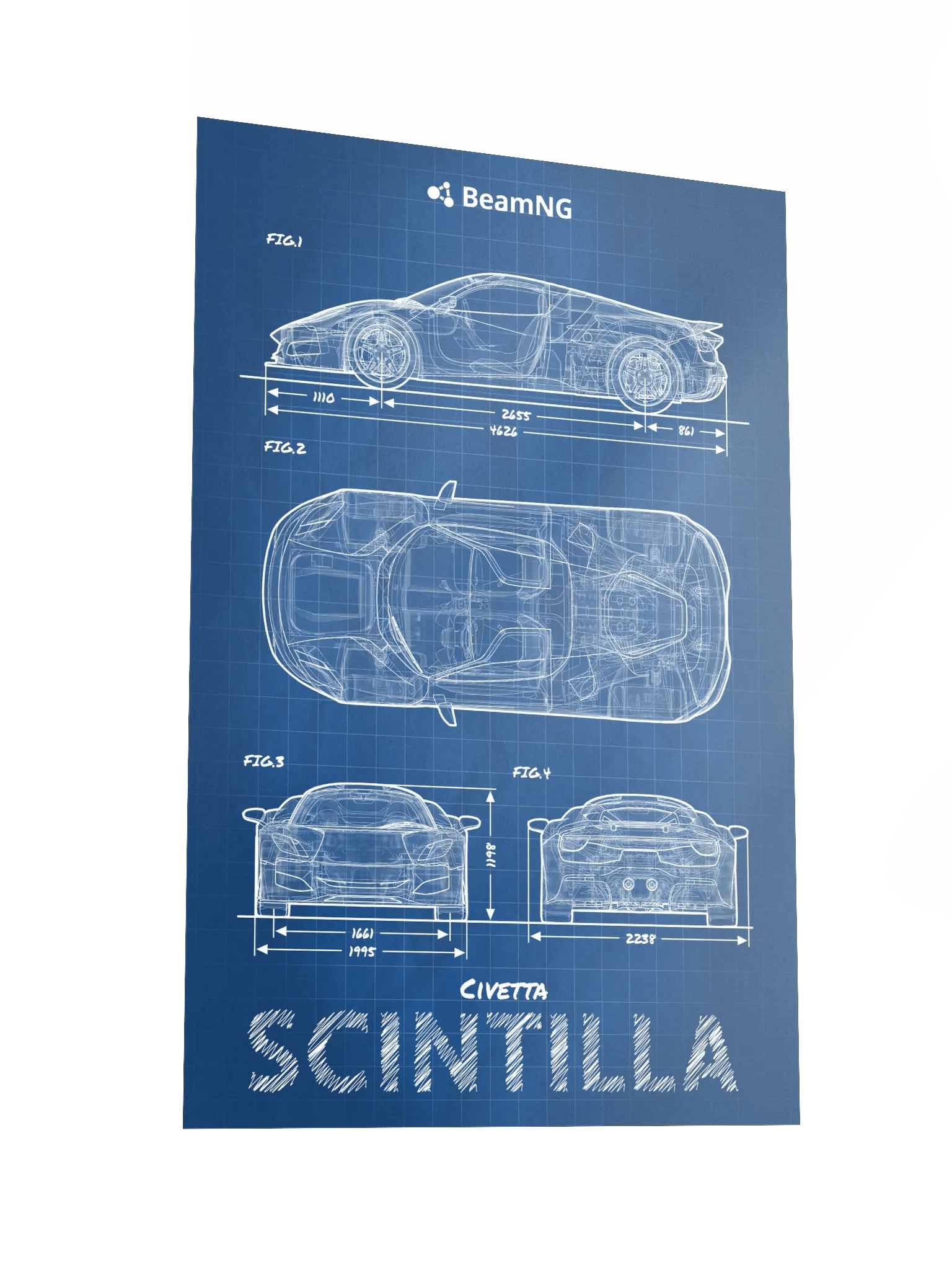 Civetta Scintilla Blueprint Poster product image (4)
