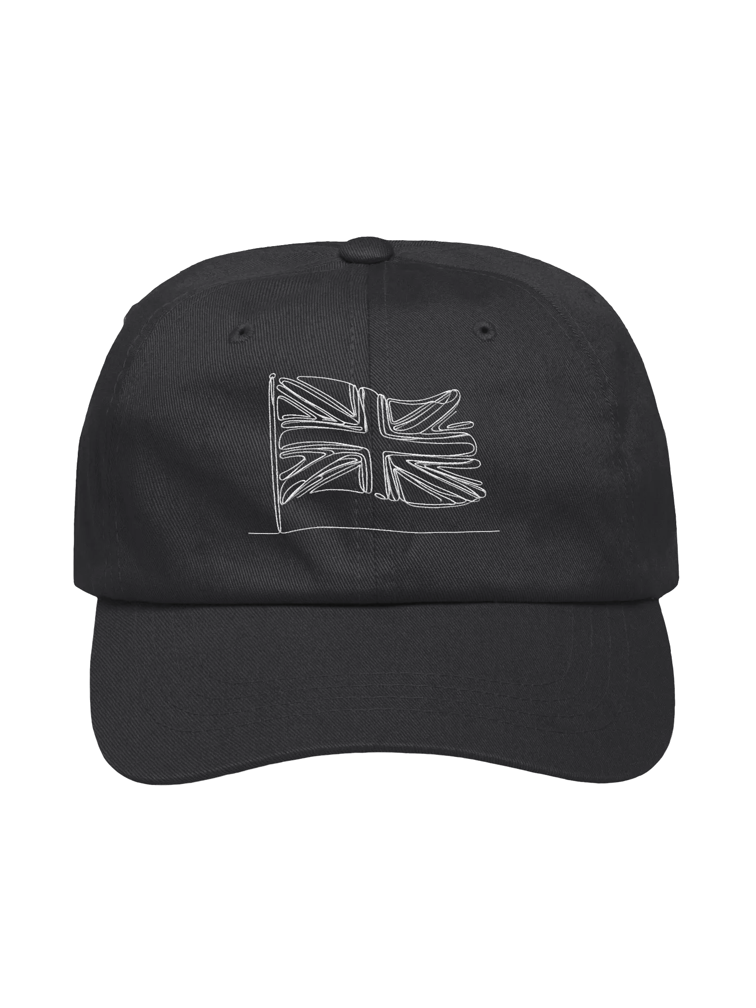 Uk Flag Line Art Embroidered Design Dad Hat product image (4)