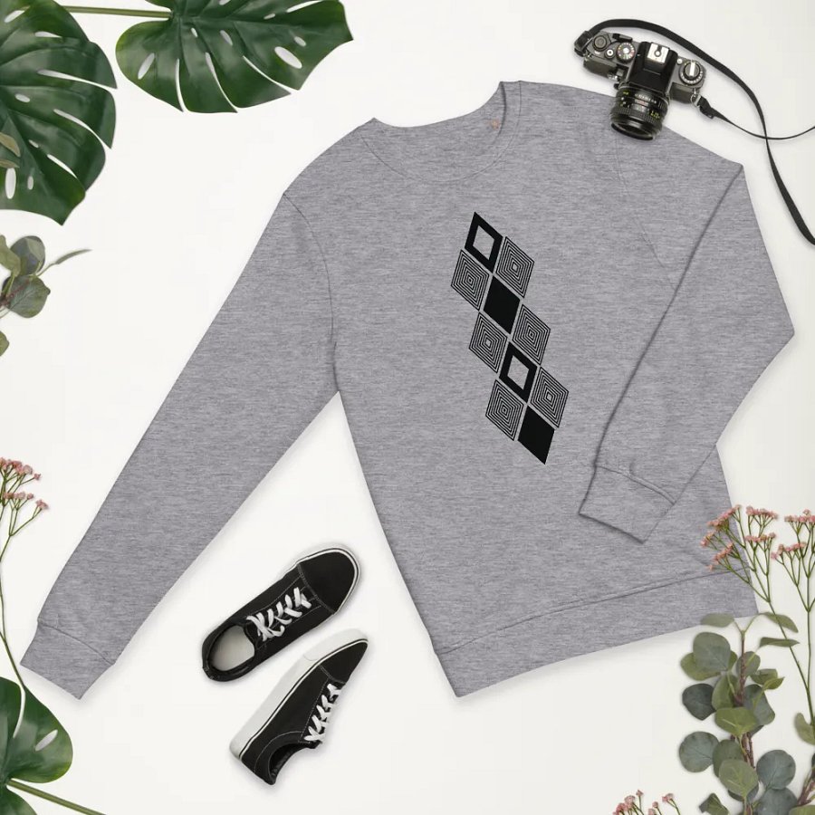Black and white triangle design Unisex Sweatshirt product image (11)