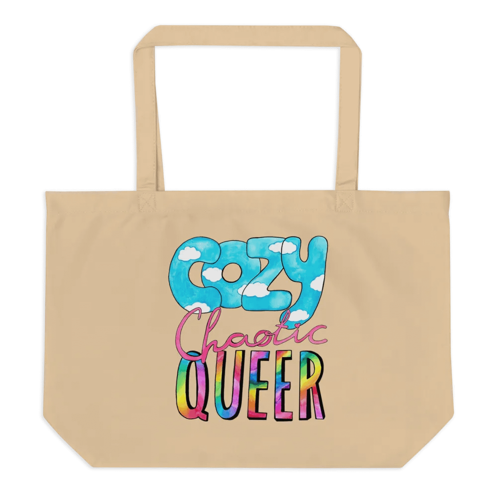 Cozy Chaotic Queer Tote in Peanut product image (1)