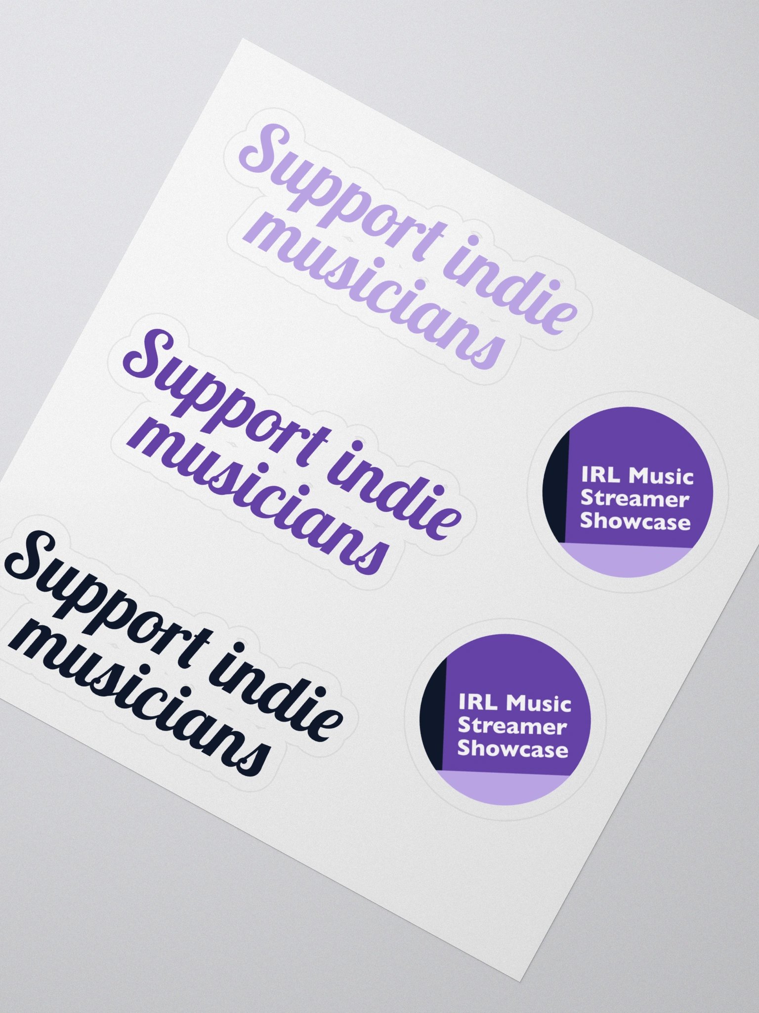 Support indie musicians sticker sheet product image (2)