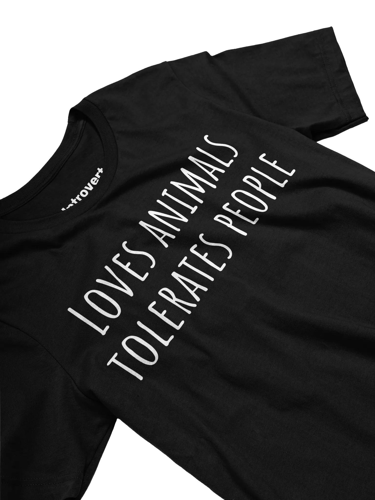 Loves animals tolerate people Unisex T-Shirt product image (3)