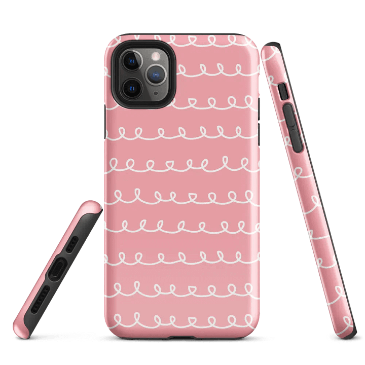 Whimsical Pink Squiggle iPhone® Tough Case product image (1)